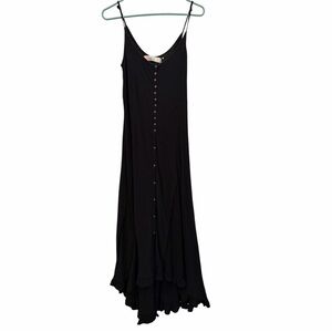 Free People Black High Low Maxi Dress